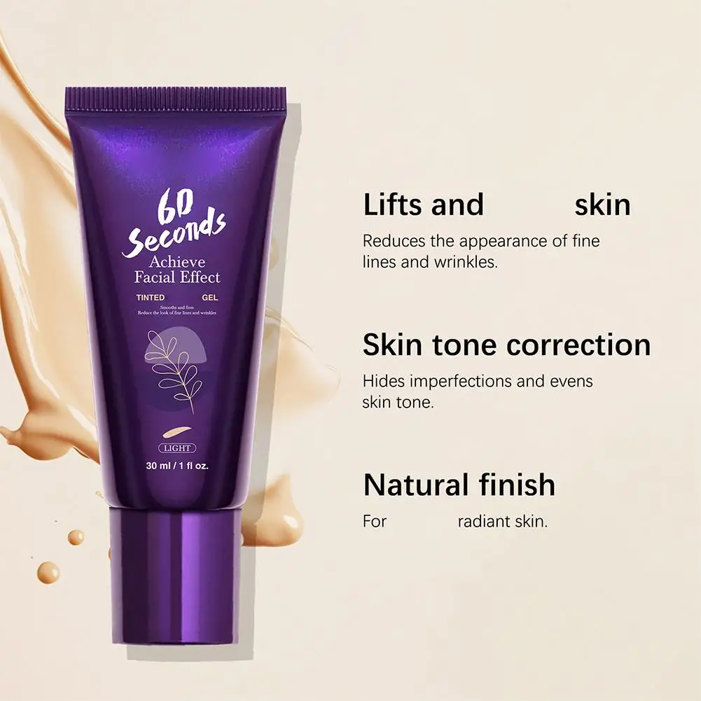 60 ثانية تحقق تأثير الوجه ملون ثبات جل رفع طبيعي تجميل لون البشرة تصحيح 30 مللي هيدرات تبييض ماكياج التمهيدي