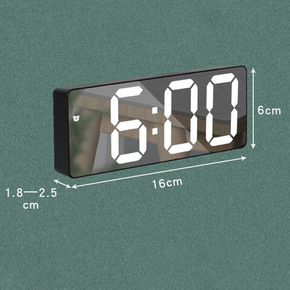 LED Screen Digital Alarm Clocks Living Room Smart Home USB Cable User Manual 12/24Hr Dimmable Electronic Clock