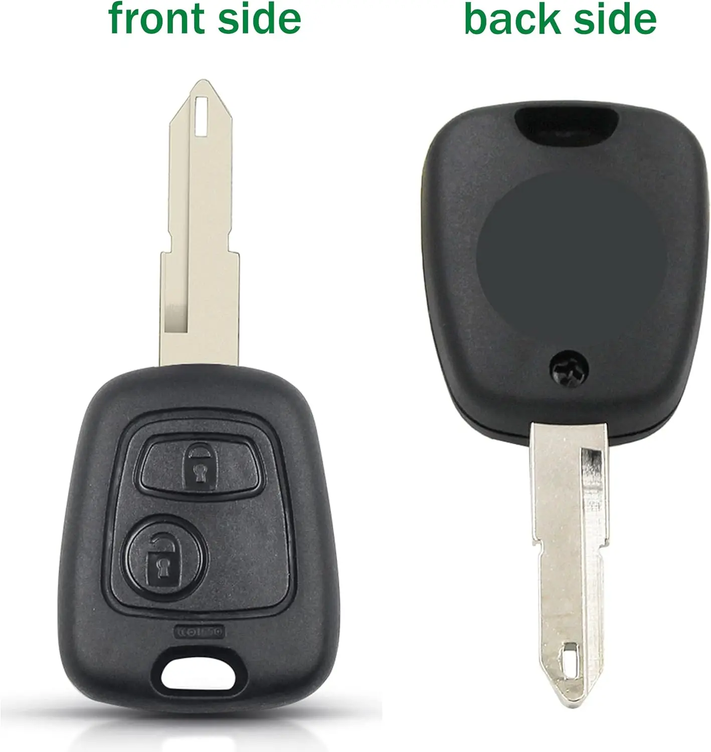 รถ 2 ปุ่มใช้งานร่วมกับ Peugeot 206 306 405 เปลี่ยนรีโมทคอนโทรลสําหรับ Peugeot 206 433 MHz ID46