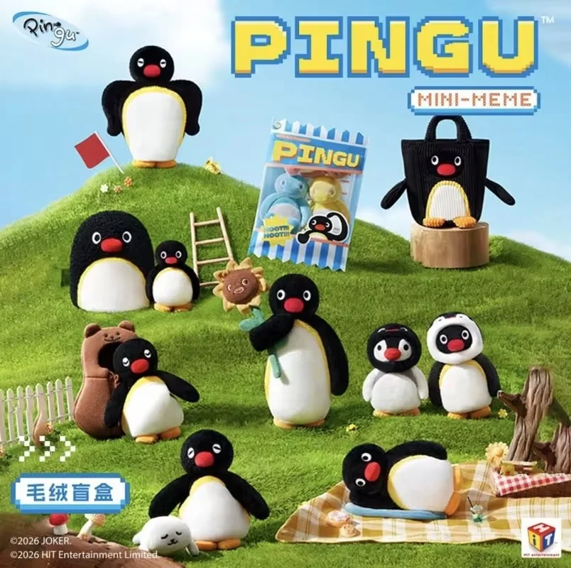 

PINGU MINI MEME Series Plush Peripherals Figure Doll Pendant Keychain Cute Desktop Ornament Bag Charm Trendy Toy Gift