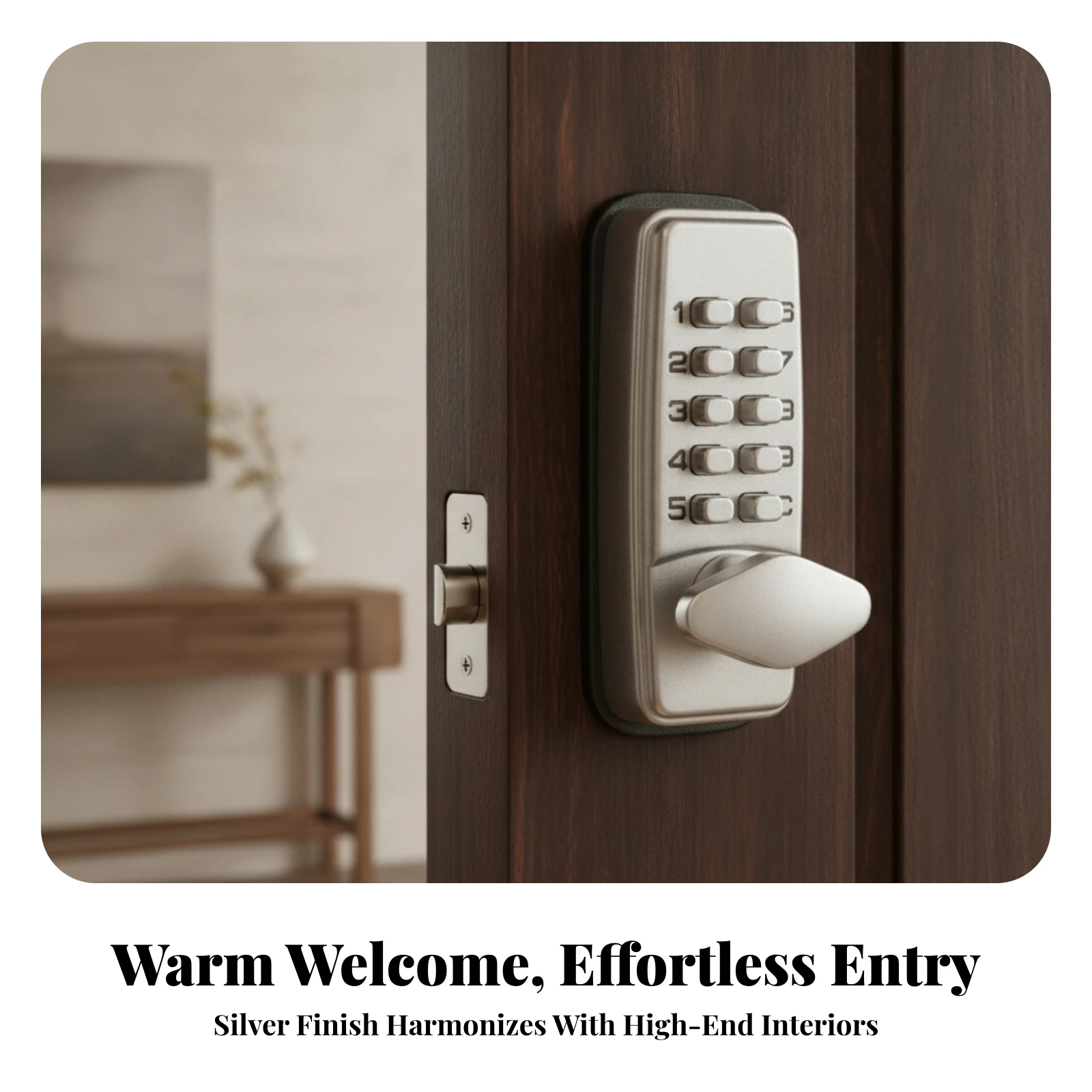 Mechanical Door Lock with Keypad Batterywithout Entry Door Lock with Keypad Keyless Waterproof for Home, Bedroom
