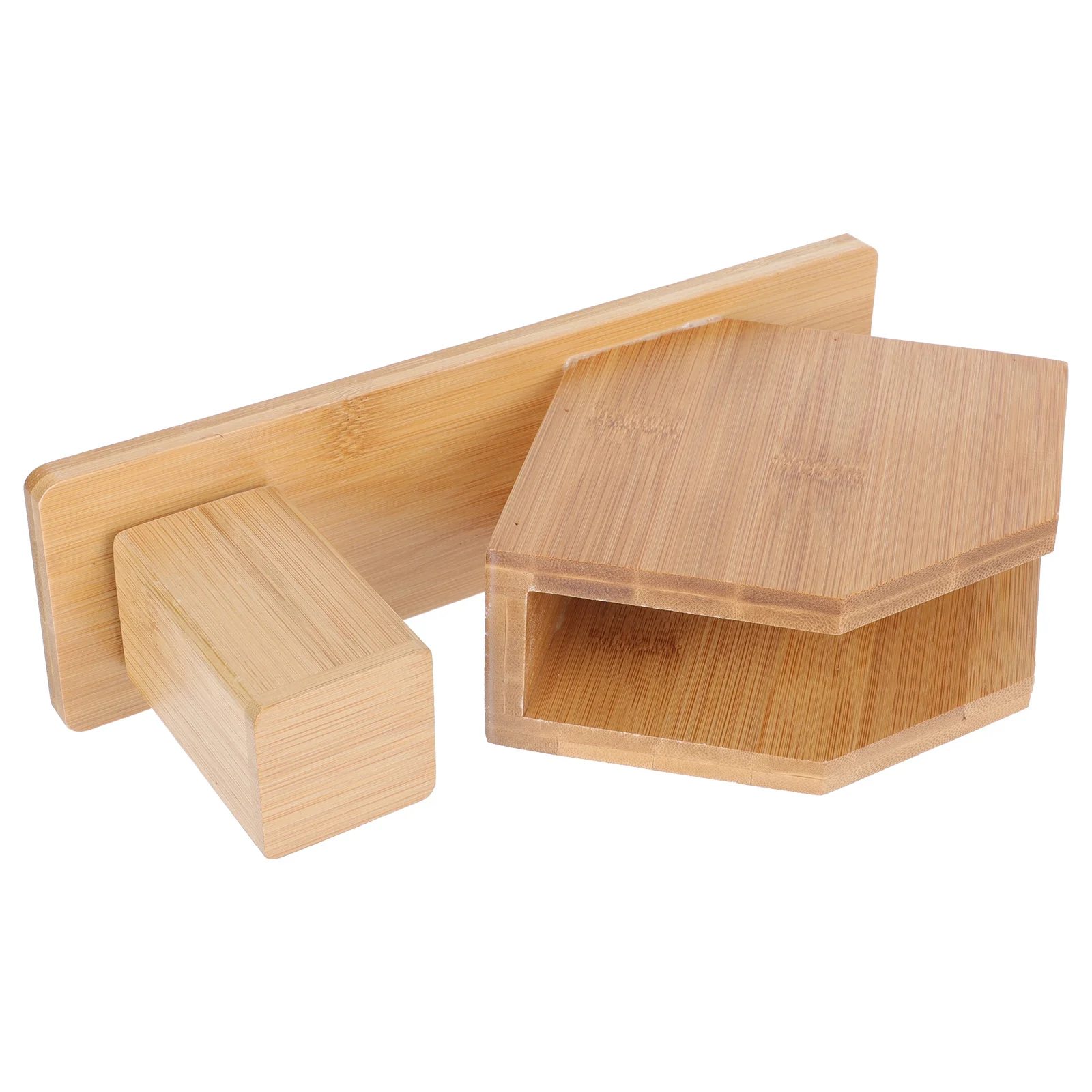 

Fan Shape Bamboo Napkin Holder With Toothpick Box Square Paper Base For Dining Table Tissue Storage Rack Household Restaurant