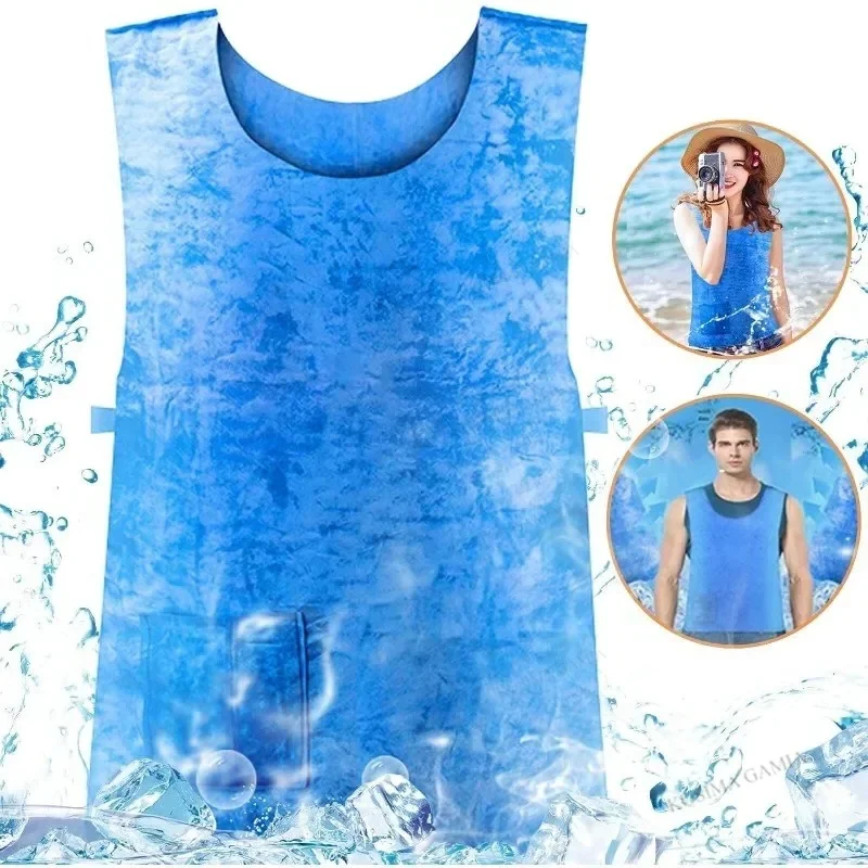 Gilet de refroidissement par évaporation pour le travail en extérieur, gilet rafraîchissant, chemise de refroidissement par évaporation d'eau pour la prévention des coups de chaleur chez les patients atteints de MS