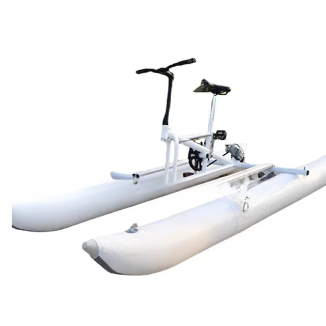 

Light inflatable floating water bike with aluminum frame + PVC material manpower water bike for sale