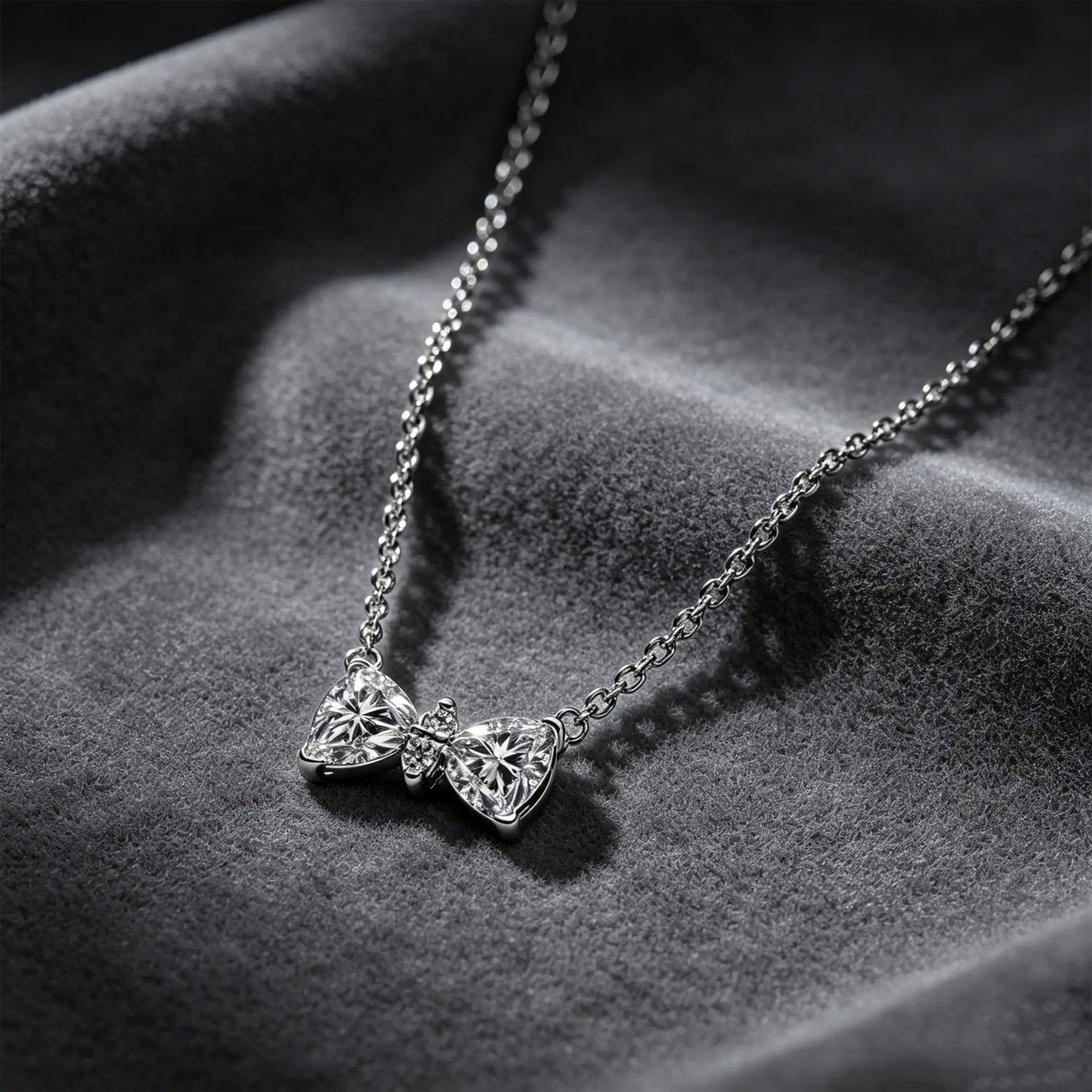 Light luxury Heart-Shaped S925 Silver Bow Lock Shaped Two Tone Collarbone Chain, Versatile Daily Valentine's Day Jewelry Gift - view 4