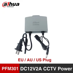 Dahua PFM301 DC12V 2A CCTV Camera Power Supply Adaptor Outdoor Waterproof EU US AU UK Plug Adapter Charger for CCTV Video Camera