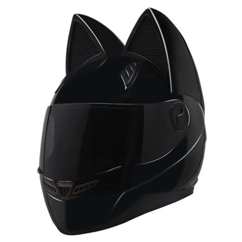 Original NITRINOS Black Color Cat Helmet Full Face Motorcycle Men Helmet Personality Fashion Motorbike Women Helmet ECE Approved