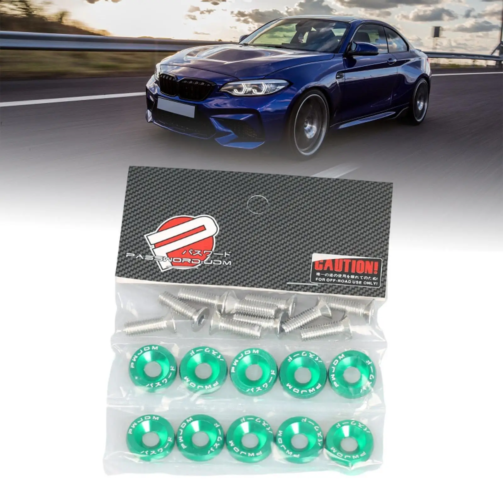 Car Modification M6 Fender Washer Bolts Stainless Steel Hardware Aluminum Gaskets Engine Bay Dress Up for Daily Driving