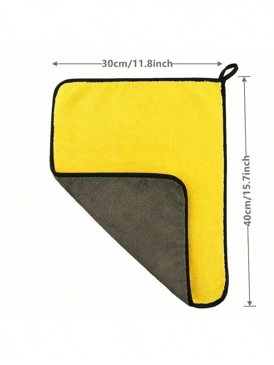 5/1 High Density Car Wash Towel, Coral Fleece Double-Sided Thick Car Drying Cloth, Highly Absorbent Glass Cleaning Cloth, view 4