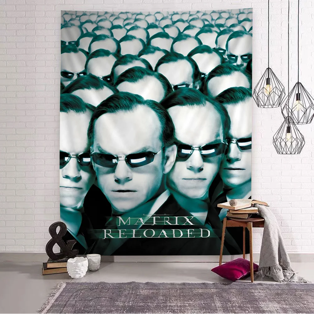 Movie The Matrix Resurrections Hippie Wall Hanging Tapestries Art Science Fiction Room Home Decor Kawaii Room Decor image 5