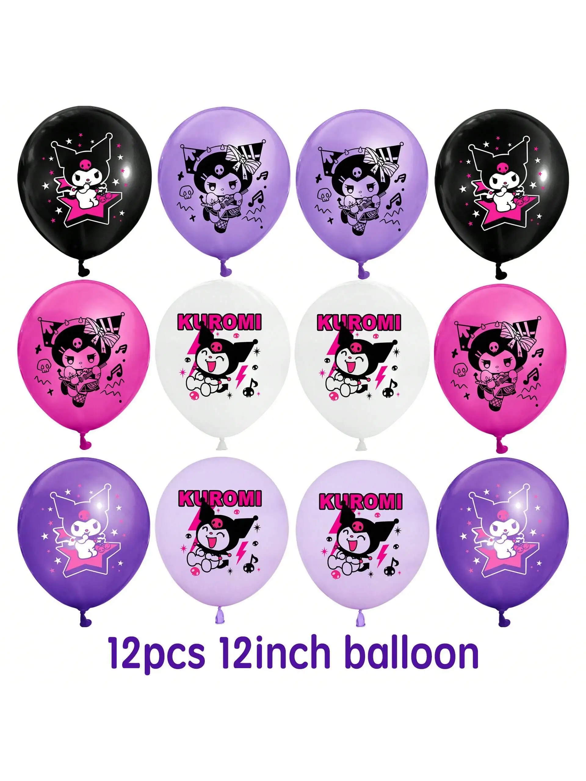 6/12 قطعة بالونات سانريو كورومي Kawaii أنيمي الكرتون لطيف حفلة عيد ميلاد بالونات اللاتكس لوازم الديكور بالجملة #3