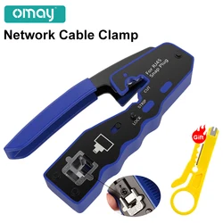 RJ45 UTP Crimper Network Tools Ethernet Cable Stripper Through-hole Connector CAT5/6/7/8 Pliers Pressing Wire Clamp Tongs Clip