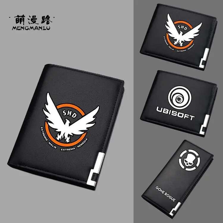 Game Tom Clancy\'s The Division Unisex Long Coin Purse Ps4 Men Pu Leather Short Wallet Id Card Holder Women Sexy Money Bag