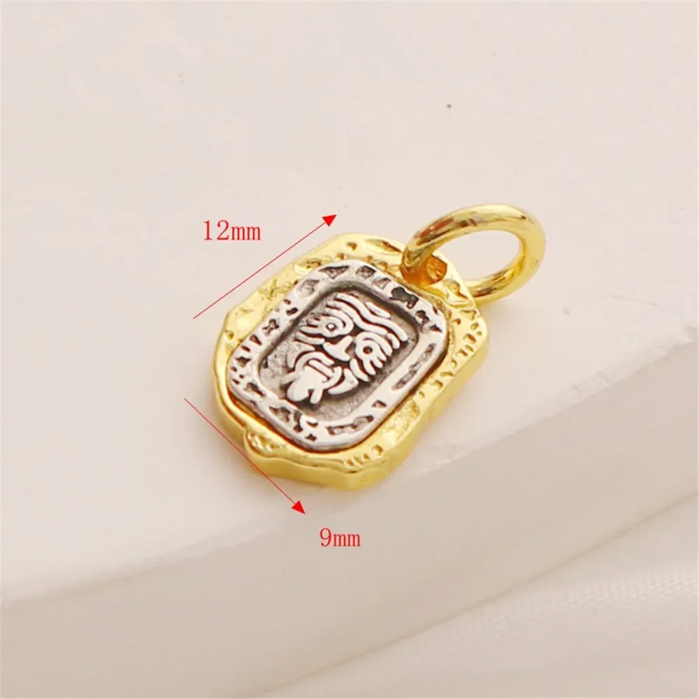 

18-каратное золото, сохраняющее цвет, многоплатиновый односторонний круглый бирка, браслет из бисера, ожерелье, кулон, ювелирные изделия своими руками, очаровательные аксессуары