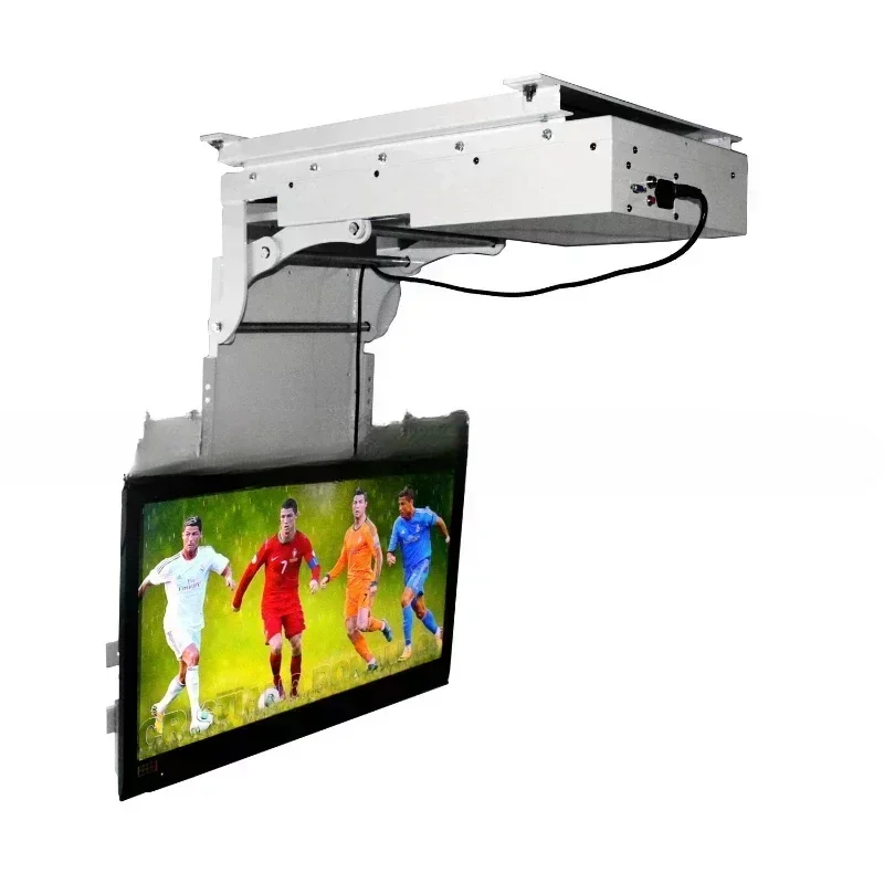 High Quality32-75 Inch Remote TV Ceiling Hanger Motorized Ceiling TV Mount Electric Flip Bracket Motorized LCD TV Lift