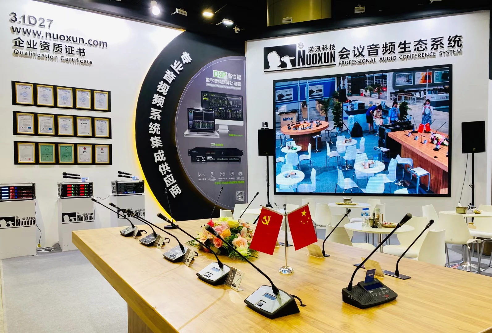 Microphone Wireless Professional 2 Channels UHF Desktop Mic For Meeting,church Speeching