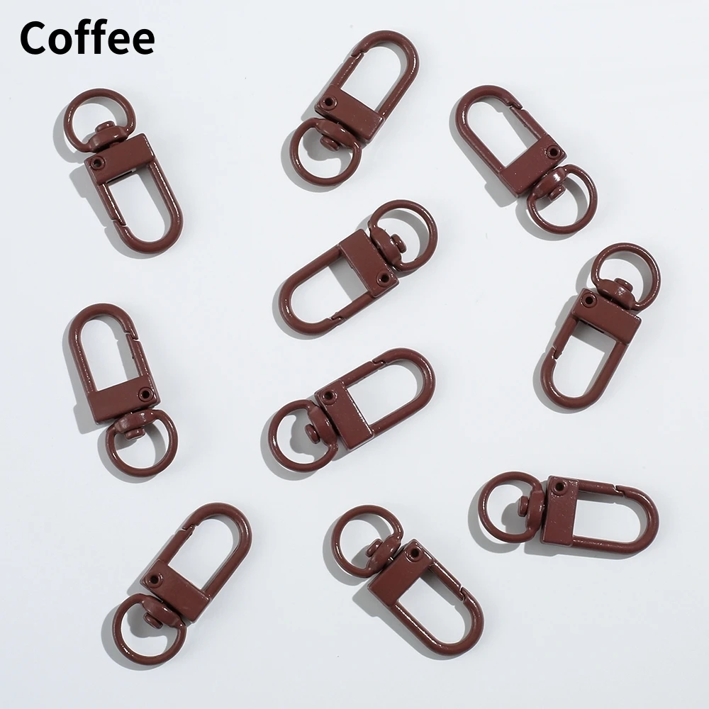 10/20pcs Colorful Metal Plated Lobster Clasp Hooks