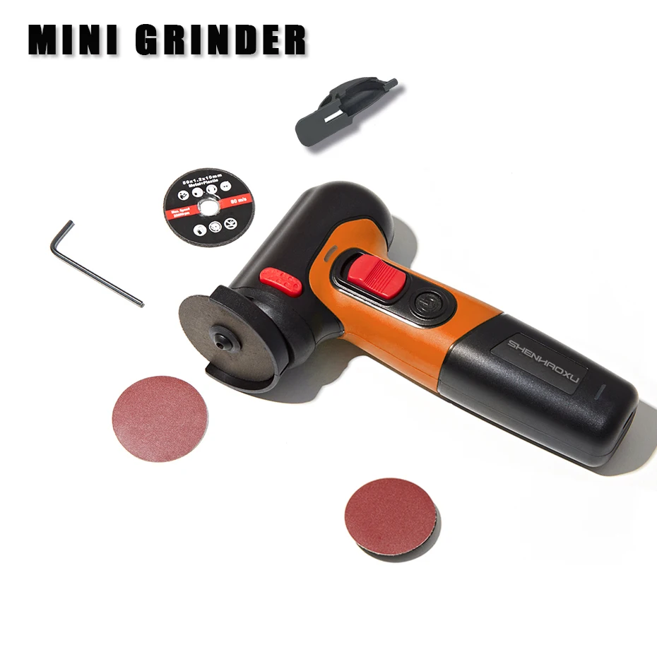 Cordless Angle Grinder 7.2V Super Mini Type-c USB Rechargeable Lithium Battery Polishing Machine Diamond Cutting Power Tools