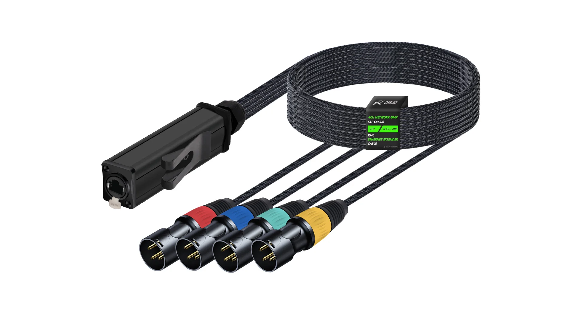 4-Kanal-Multi-Netzwerkempfänger über Ethercon-Kabel, XLR-Extender für Bühnenbeleuchtung, Aufnahmestudio, XLR-Kanal über Cat5/6-Kabel – Detail 19