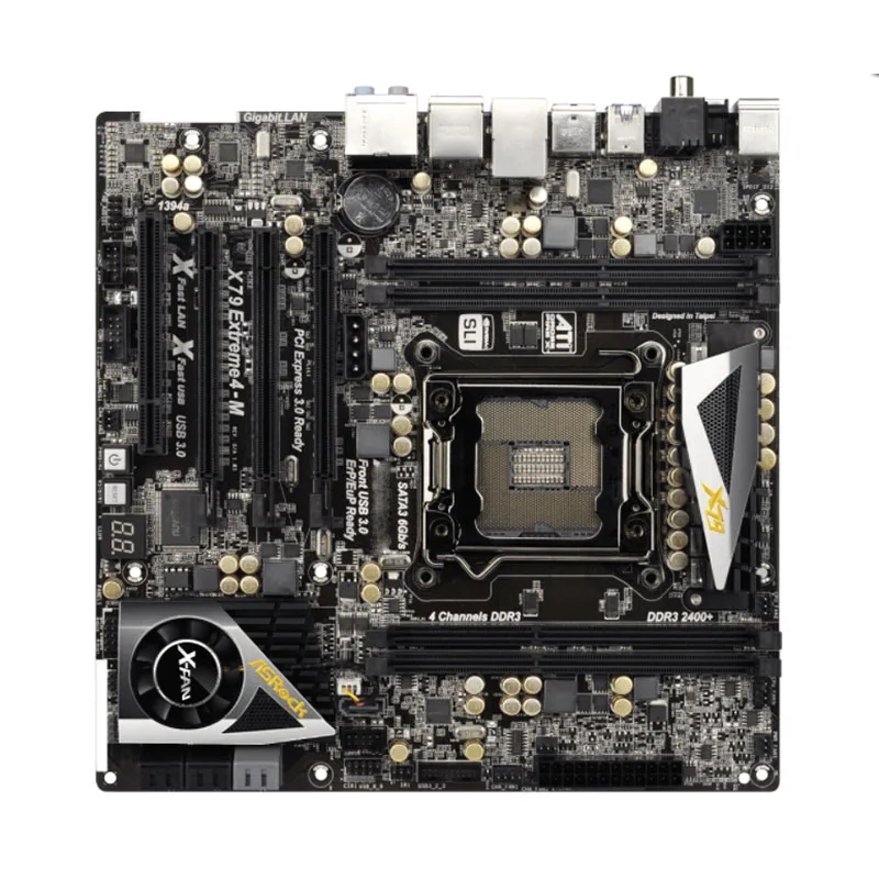 X79 Extreme4-M Desktop Motherboard M-ATX DDR3 2011 Core i7/ i5/i3 32GB Fast Ship