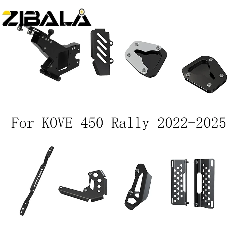 

2025 For KOVE 450Rally 2022-2024 Accessories Kickstand Front Caliper Brake Master Cylinder Guard Side Rack Headlight Bracket