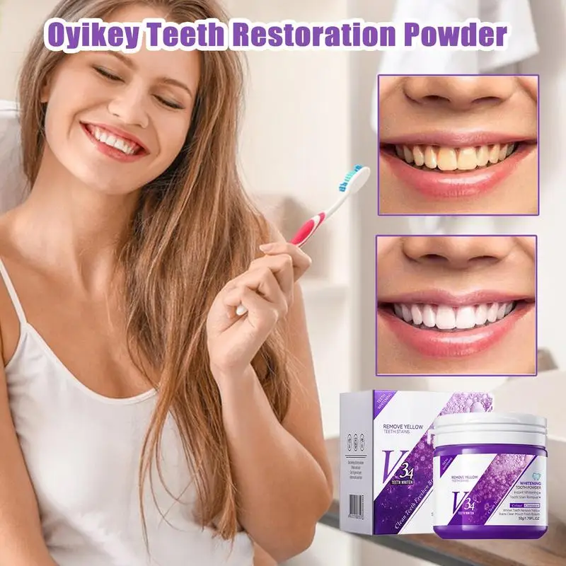 Poudre de domination des dents pour adultes, assainisseur d'haleine, blanchiment des dents, détachant, dentifrice, poudre brillante