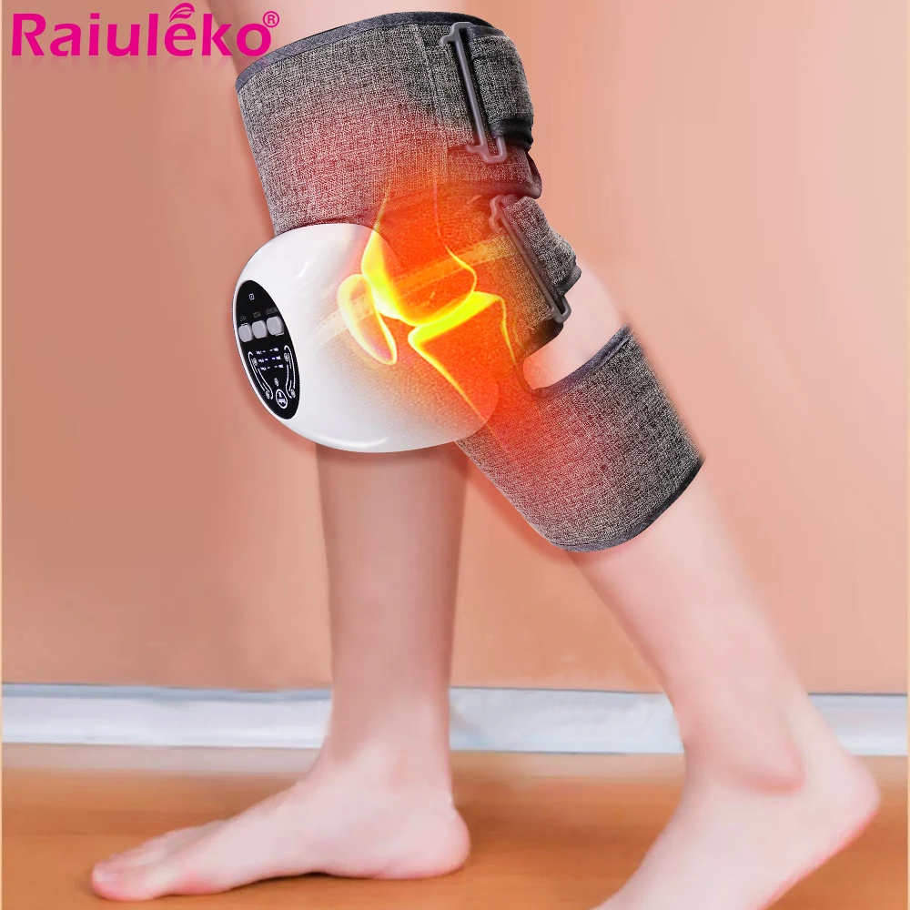 Electric Air Pressure Heating Therapy Knee Vibration Massager Leg Joint Physiotherapy Warm Wrap Arthritis Pain Relief Knee Care