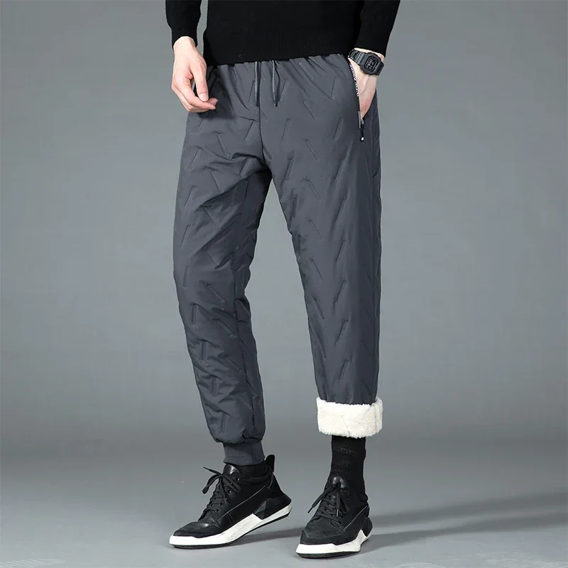 Cotton Pants Men Wear Winter Windproof Cold Cashmere Thermal Pants Plus Cashmere Thick Casual Long Thermal Pants Pajama Pants