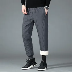 Cotton Pants Men Wear Winter Windproof Cold Cashmere Thermal Pants Plus Cashmere Thick Casual Long Thermal Pants Pajama Pants