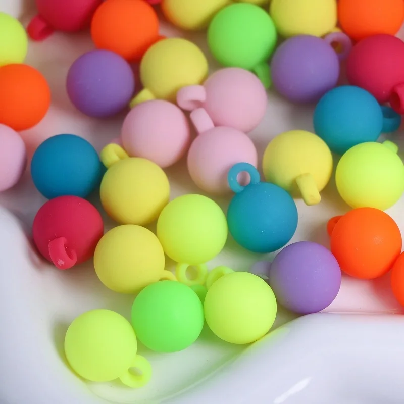 Rubber Luminous Glowing Beads For Jewelry Making Macaron Pendant Bracelet Necklace Phone Chain Hair Accessories DIY Decorations