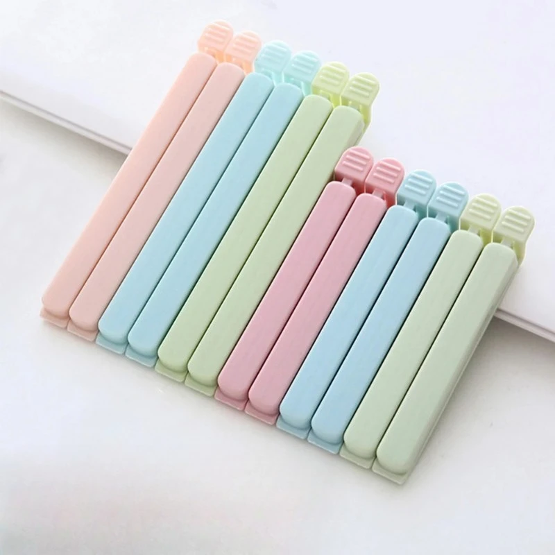 

5 PCS Bag Clips Food Snack Sealing Clip12/15.5cm Portable Kitchen Storage Accessories Tool Elastic Buckle Package Bag Clamp
