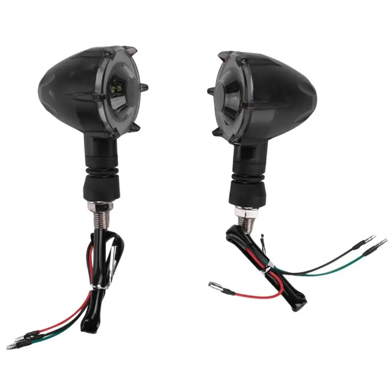 Better-2Pcs Motorcycle Turn Signal Modified Led Two-Color Circular Streamer Turn Signal Indicator With Daytime Running Lights