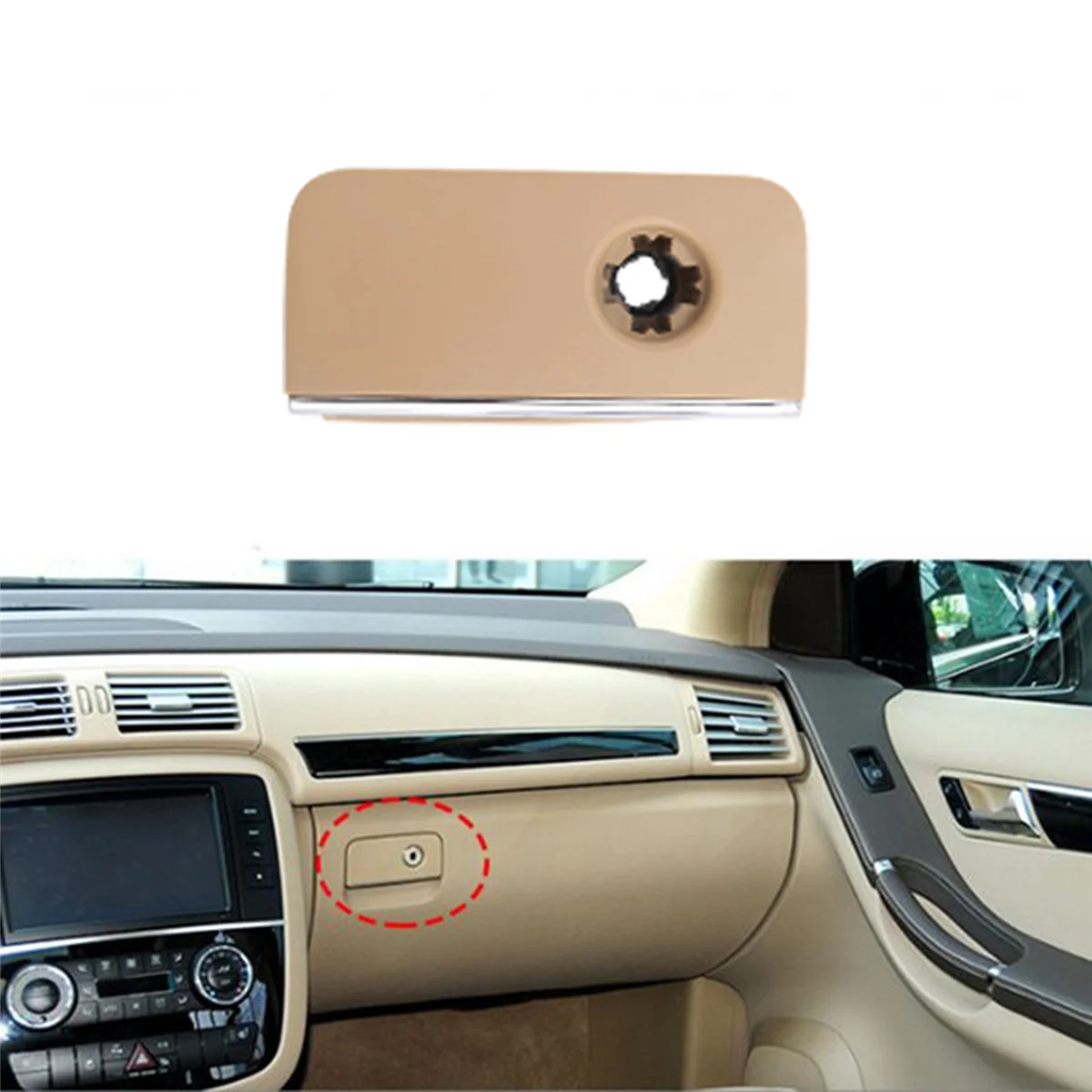 Car Glove Box Handle Lid for Mercedes Benz R CLASS W251 2006-2017 Toolbox Switch Buckle Handle Beige