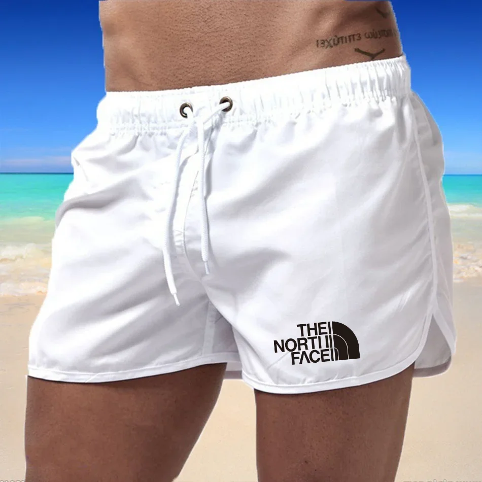 Men's casual beach shorts, fitness shorts, men's drawstring shorts, sexy men's clothing 2025