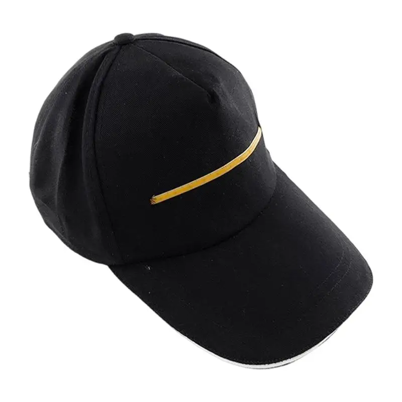 652F LED Baseball Cap with Front Light Strips Adjustable Breathable Sun Hat for Adult