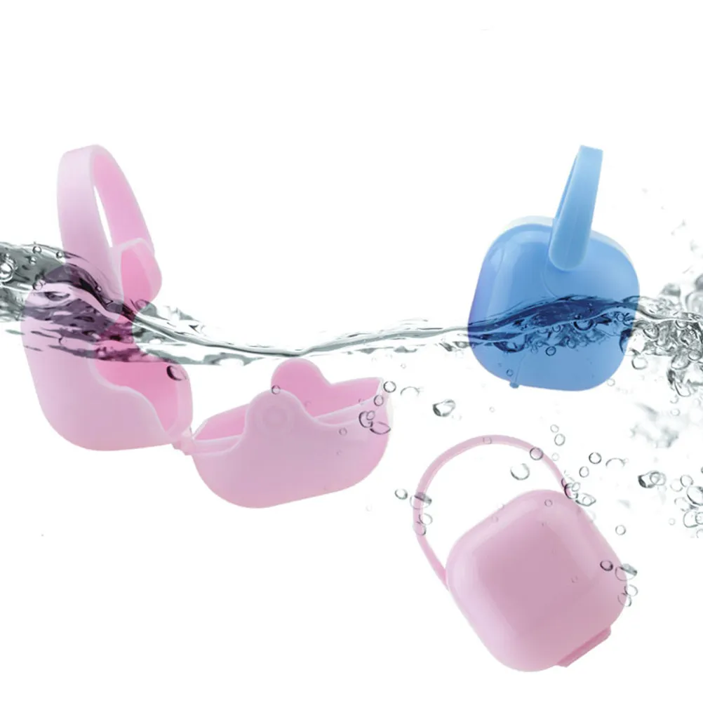 4Pcs Pacifier Storage Boxes Premium Portable Dustproof Holder Baby Soother Case Convenient Carry Clip Outdoor Pacifier Case