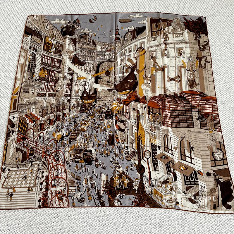 

Large Silk Wool Scarf Luxury Designers Shawls Stole Manual Rolled Large Bandana Neck Head Scarves Neck Hair Accessories