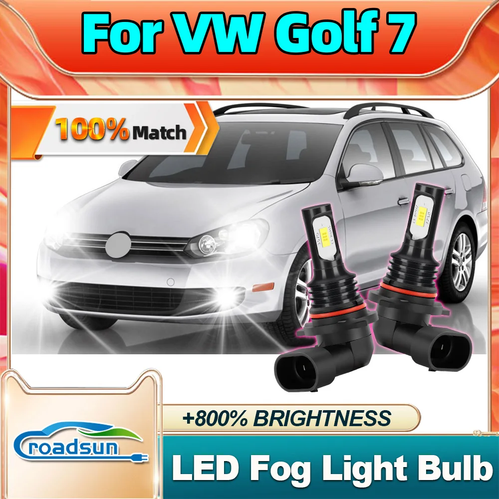 

Roadsun для VW Golf 7 2 шт. авто передние противотуманные фары, супер яркие автомобильные противотуманные фары, лампа Canbus без ошибок, освещение на 360 градусов