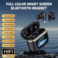 V8 touch screen wireless Bluetooth 5.3 earphones HiFi stereo gaming sports headphones Tour Pro 2 ANC noise reduction headset TWS