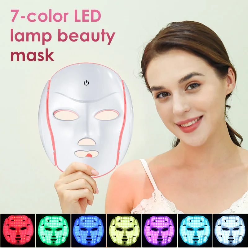 

Маска для лица с LED-подсветкой и красным светом для шеи, терапевтическая маска для подтяжки кожи, против старения, био-свет