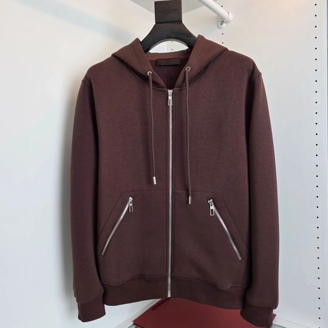 

LP Italy 25SS air layer abraded fabric solid color zipper jacket