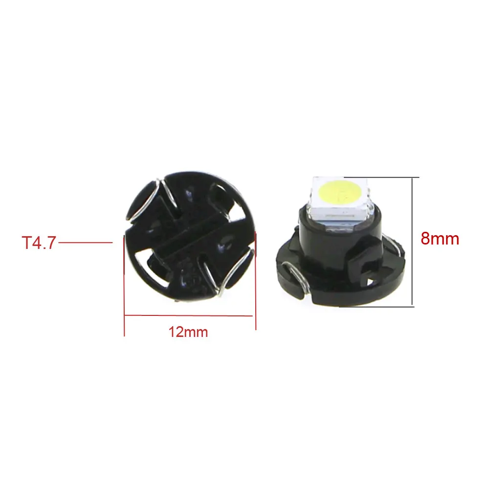 1x T4.7 Car Led Wedge Instrument LED Light Bulb Warning Dashboard Dash Indicator Lamp Panel Signal Lights Car Lights Accessories