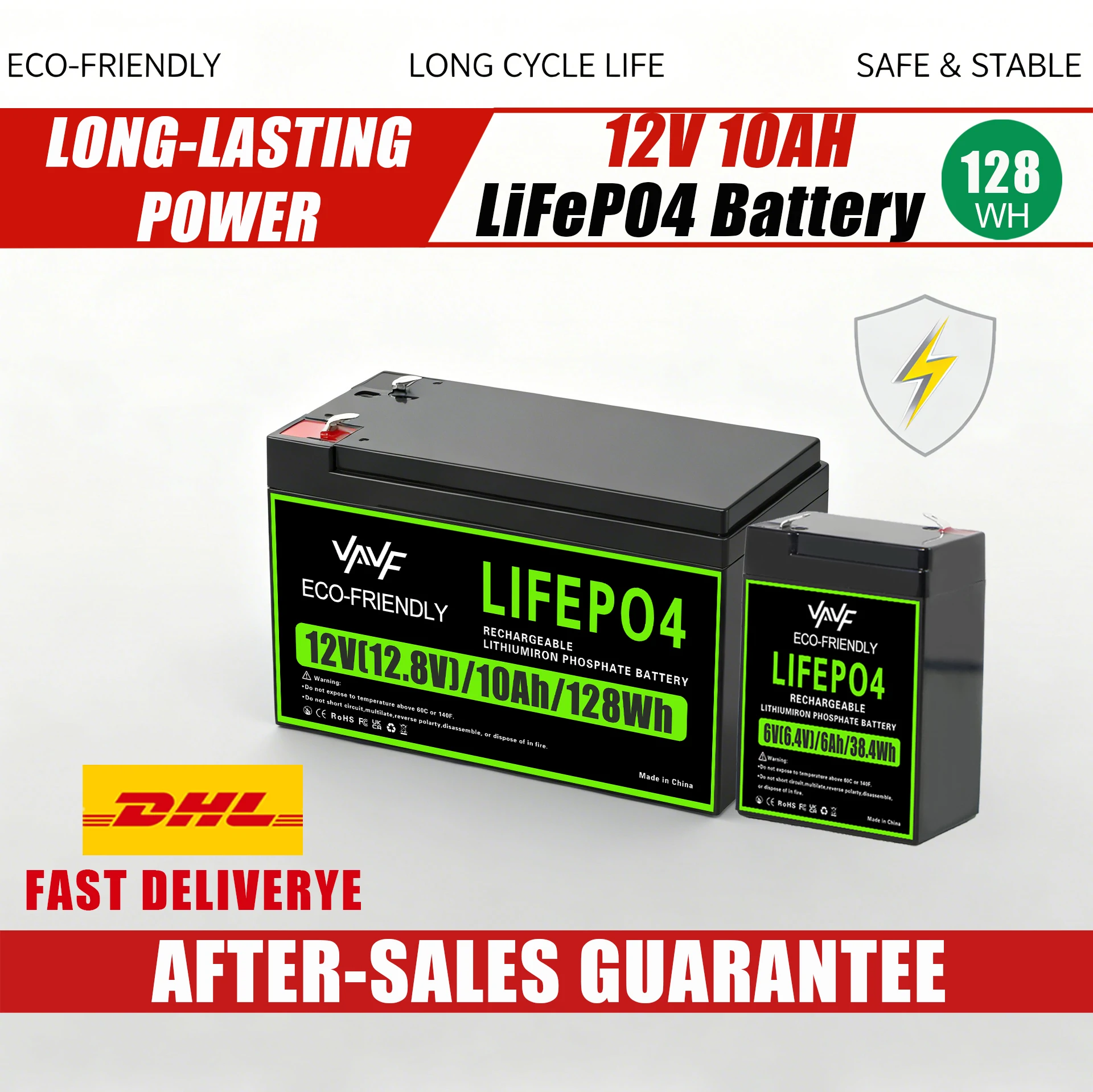 

LiFePO4 12V 10000mAh Battery Built-in Protection BMS4000+CyclesFit for Solar Energy Systems,RV/Camper Vans,Marine Boats