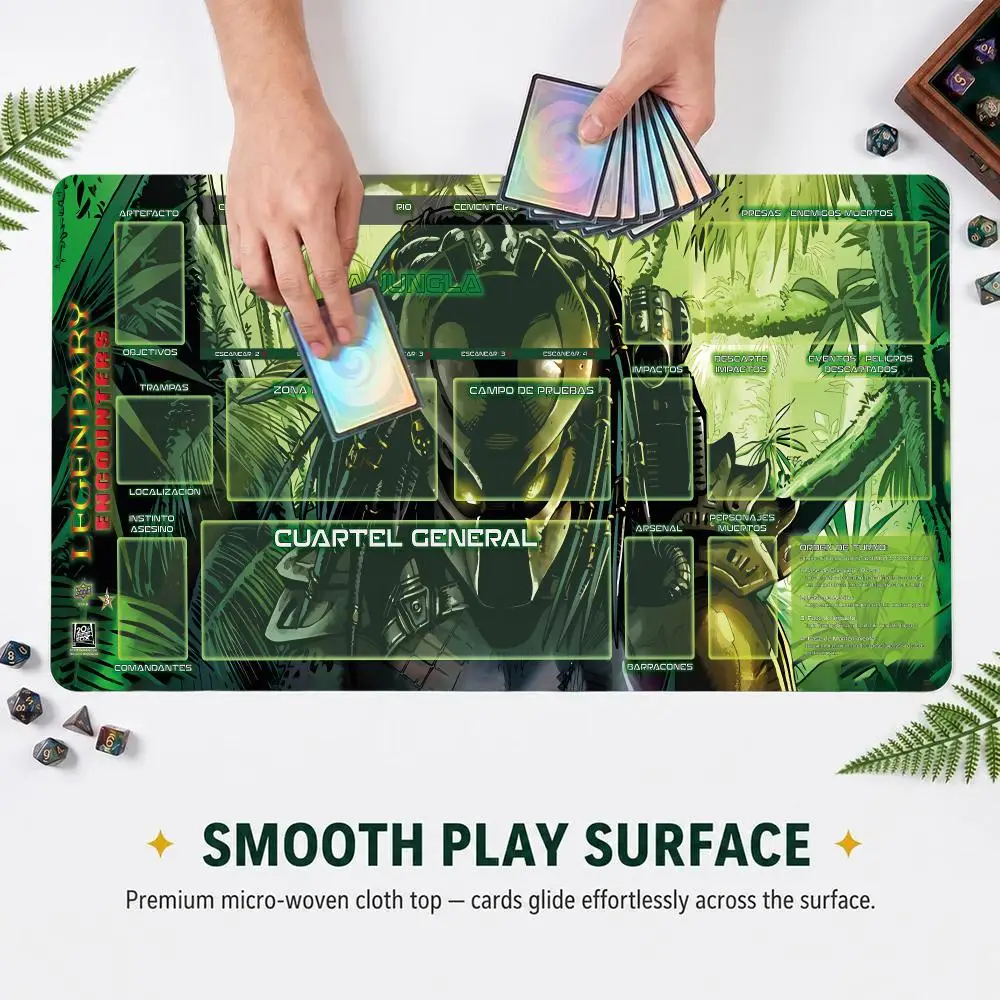 Game Zones Lock Edges TCG Playmat Jungle Predator Large Desk Mat Non-slip Rubber Gaming Mouse Pad Card Keyboard TableMat Tapete