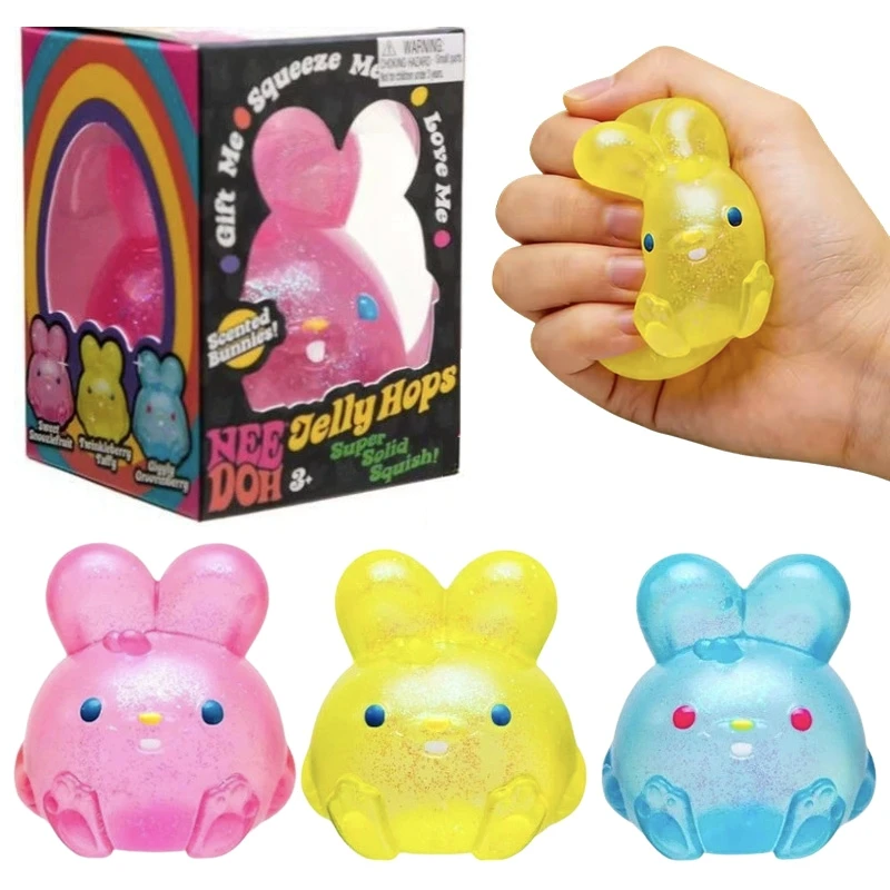 

Игрушка-антистресс Jelly Rabbit: имитация кролика, сжимаемая, из TPR, для снятия стресса у взрослых и детей, фиджет-игрушка, декор для дома