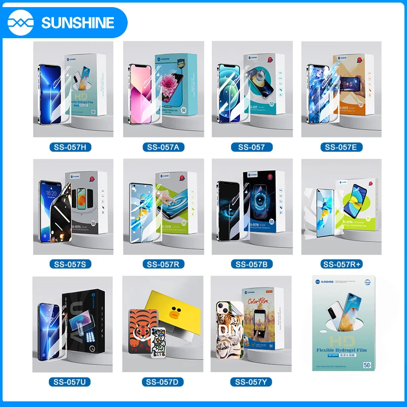 

SUNSHINE 057 057B 057R 057Y Flexible Hydrogel HD Film for SS-890C Cutting Machine SS-075S TPU Privacy Screen Protective Film