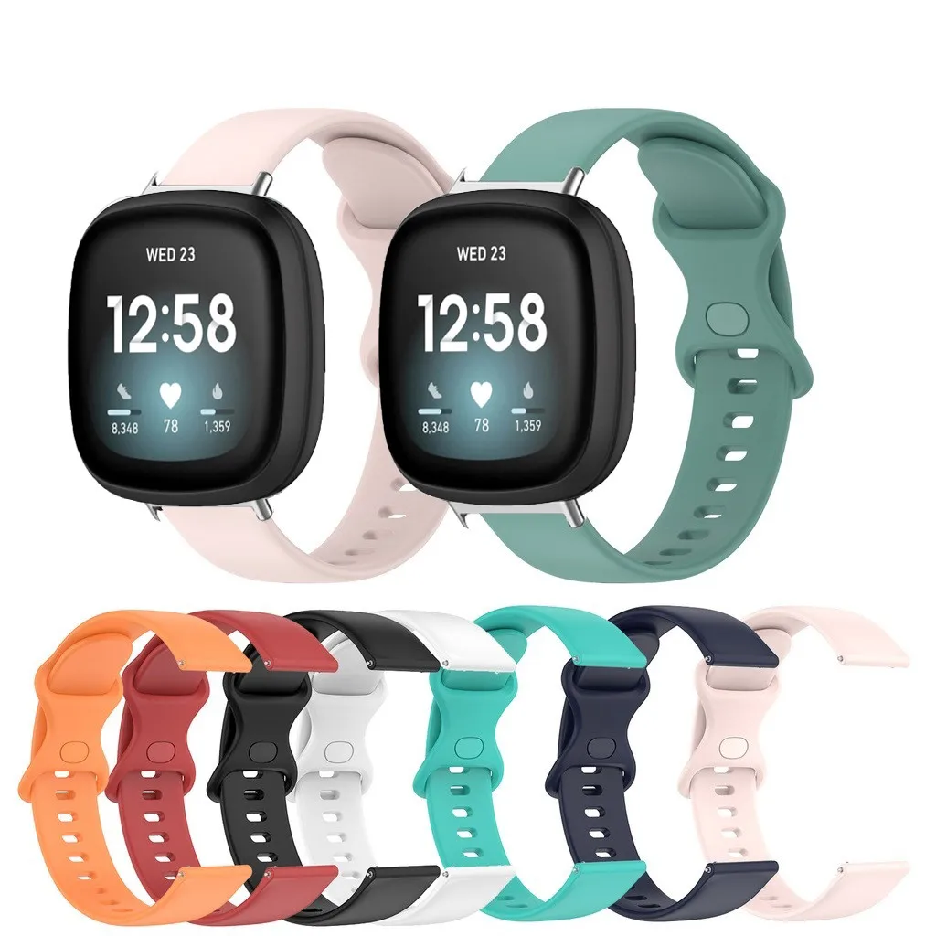 Soft Silicone Watch Strap for Fitbit Versa 3 4 Sense 2 Versa4 Versa3 Sports Replacement Smart wristband Band Bracelet