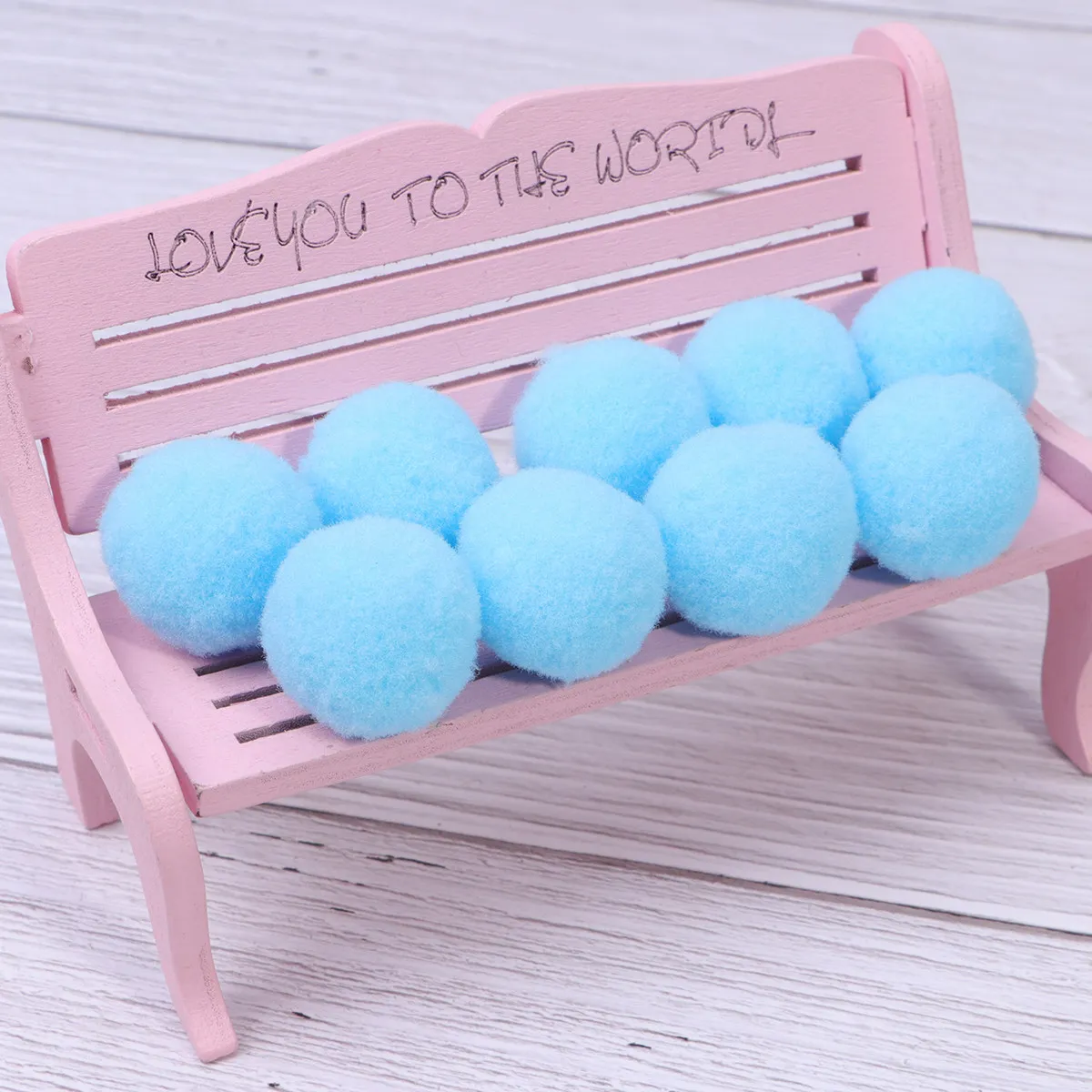 500Pcs Colorful Elastic Ball Polyester DIY Material for Kids Creative Craft Projects Hat Scarf Keychain Accessories