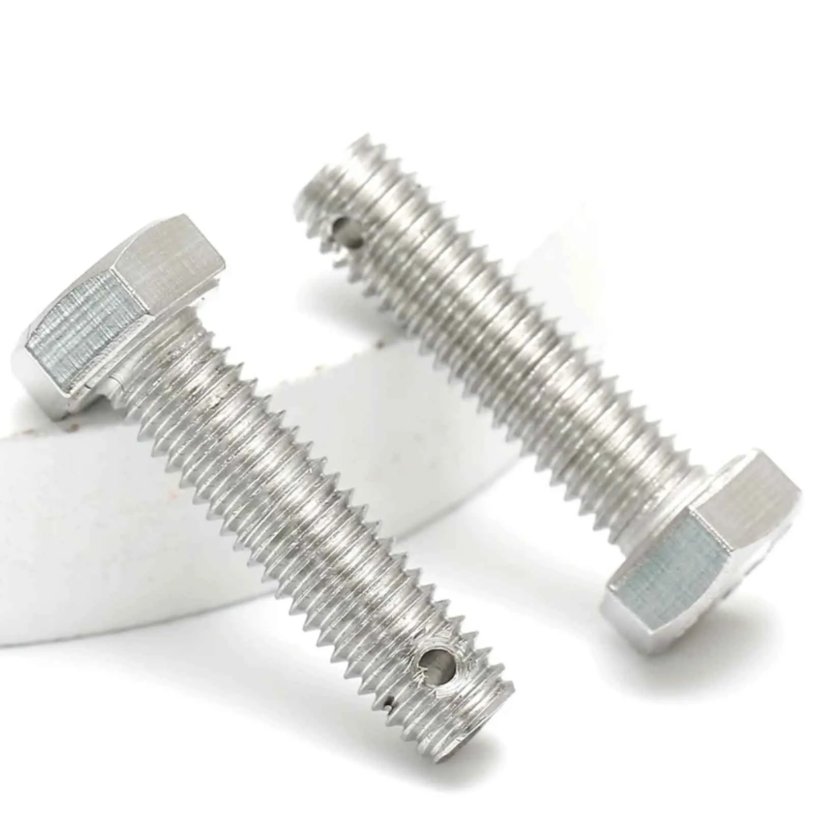 1/5pcs 316 Stainless Steel Hex Head Bolt with Hole on Shank GB31.1, Drilled Through Screw M3 M4 M5 M6 M8 M10 M12
