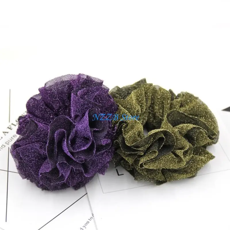 

T21F Gauze Scrunchies Women Extra-Large Scrunchie Oversized Thick Elastic Hair Ties Hair Scrunchies Ponytail Holder